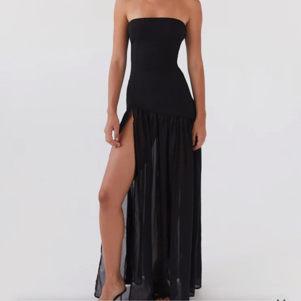 Peppermayo Exclusive - Eden Strapless Maxi Dress - Black US 0